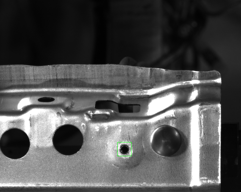 YOLO model detecting and cropping nut weld regions